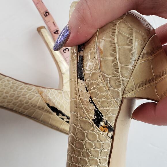 White House Black Market Isaac Peep Toe Heels Women's 7.5 Party Work Office - Picture 10 of 10